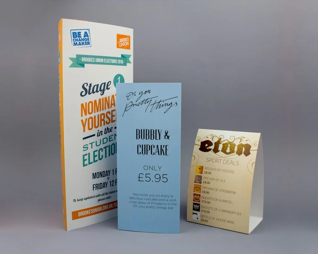 Table Tents Printing Hartlepool
